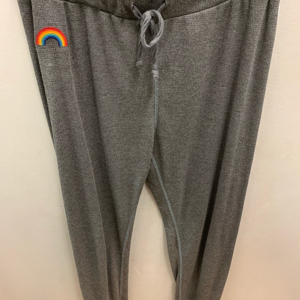 Aviator Nation Thermal Rainbow Sweatpants & Top